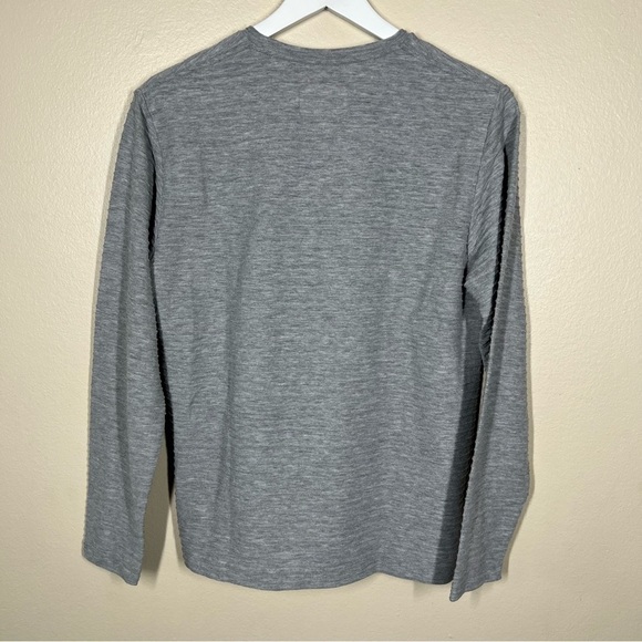Azul by Moussy Gray Long Sleeve Textured Shirt Size Medium Casual - Picture 8 of 8